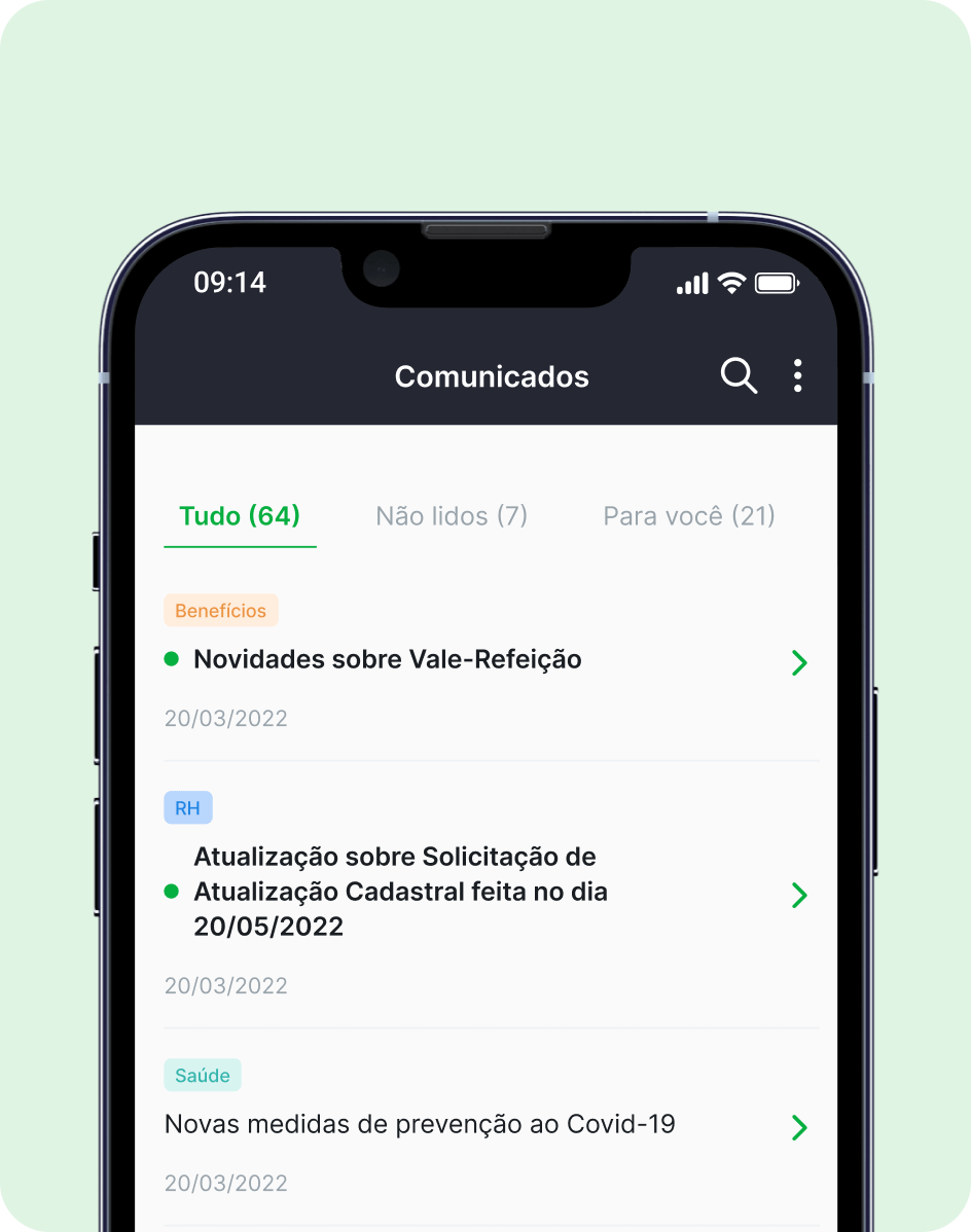 Envio de comunicados internos